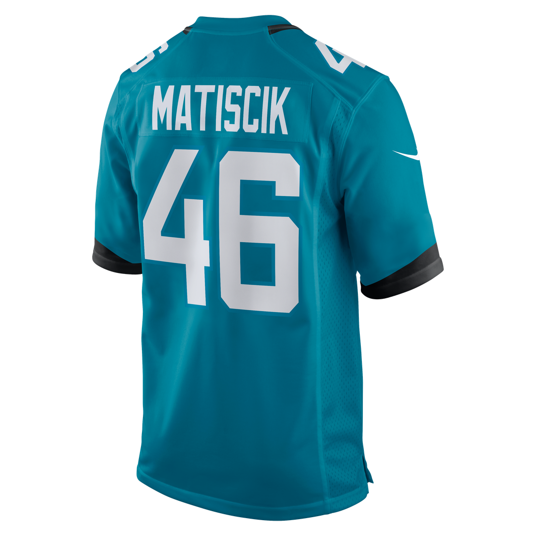 Men's Jacksonville Jaguars Ross Matiscik Nike Teal Game Jersey