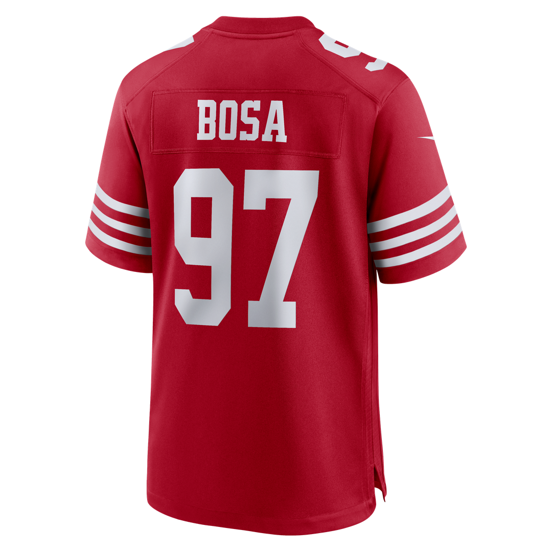 Men's San Francisco 49ers Nick Bosa Nike Scarlet 80th Anniversary Game Jersey