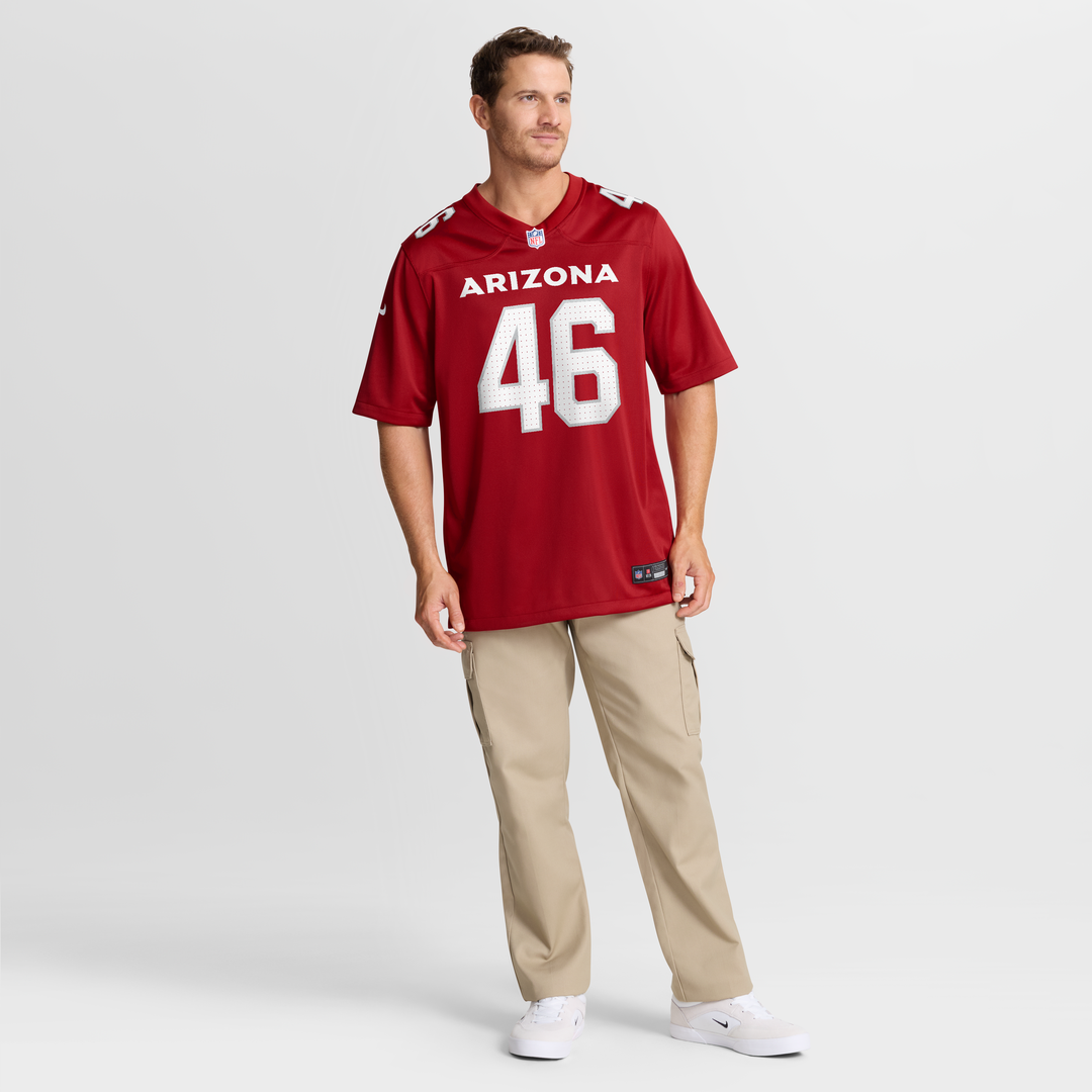 Men's Arizona Cardinals Aaron Brewer Nike  Cardinal Team Game Jersey