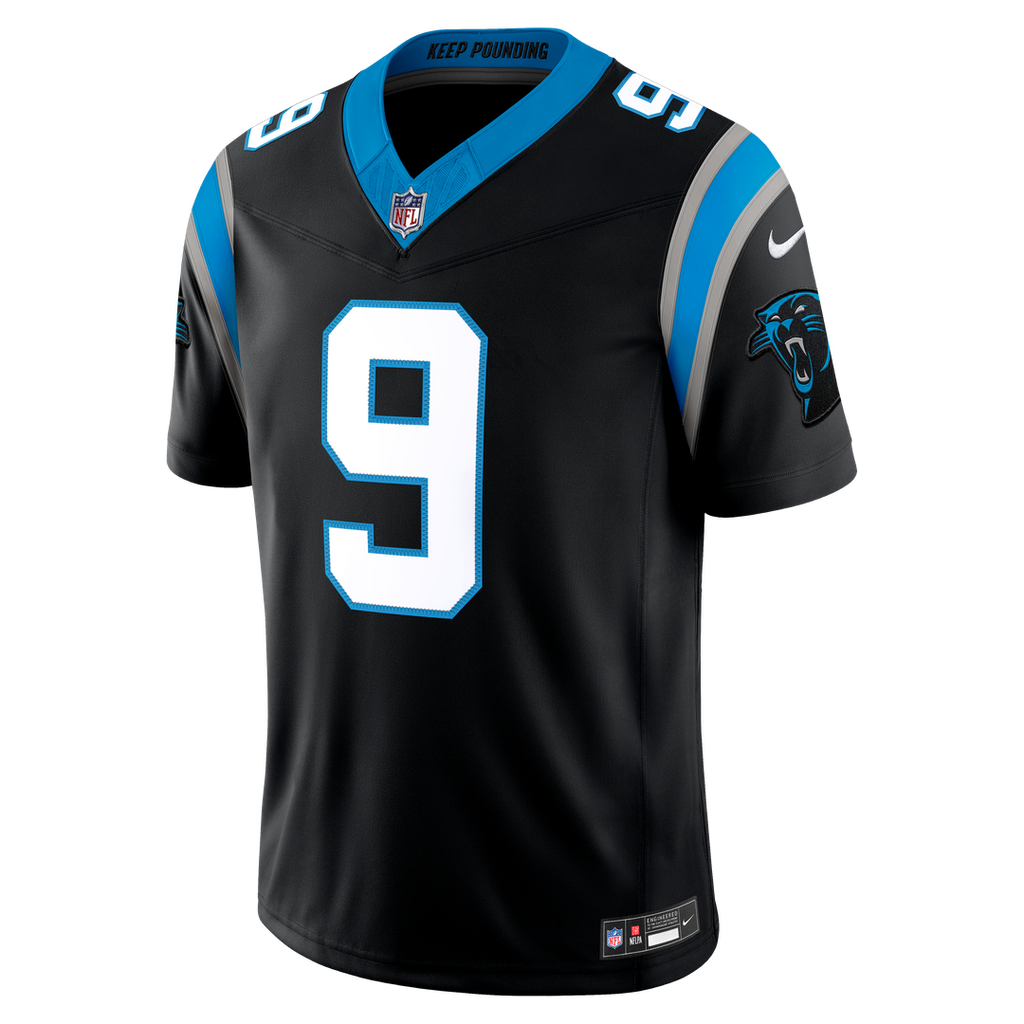 Men's Carolina Panthers Bryce Young Nike Blue Alternate Vapor F.U.S.E. Stitched Limited Jersey