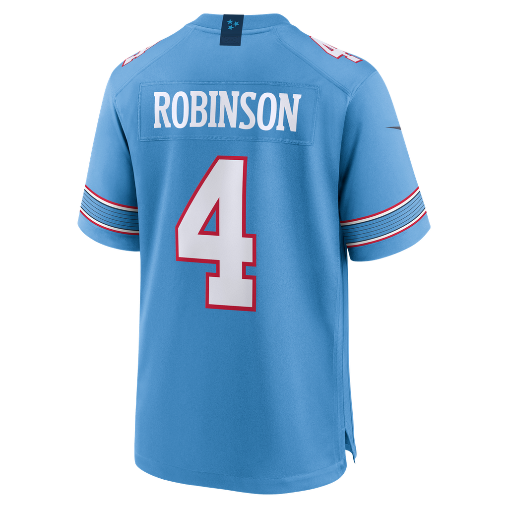 Men's Tennessee Titans Wan'Dale Robinson Nike Light Blue Team Game Jersey