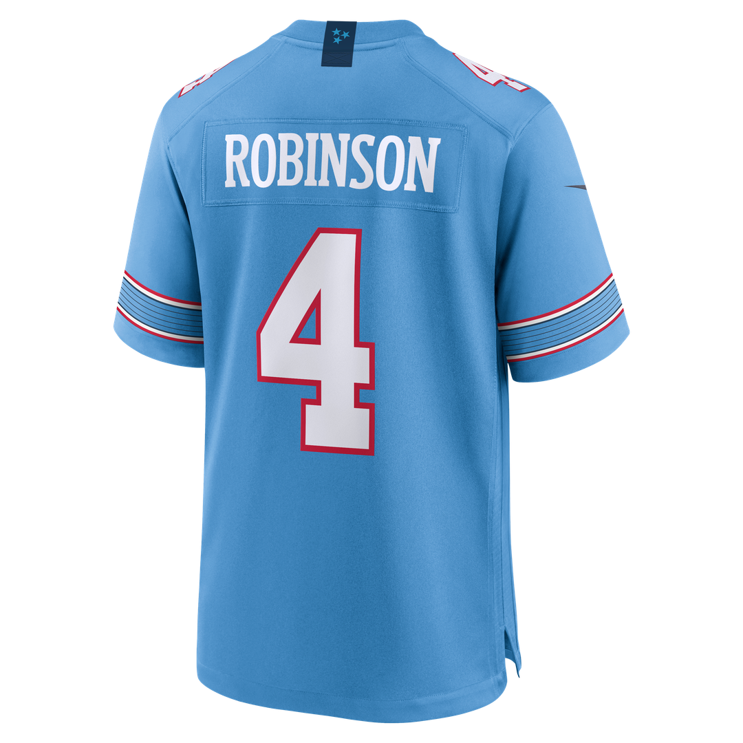 Men's Tennessee Titans Wan'Dale Robinson Nike Light Blue Team Game Jersey