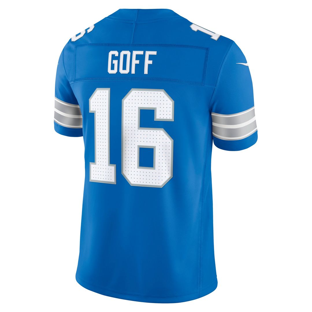 Men's Detroit Lions Jared Goff Nike Blue Team Vapor F.U.S.E. Stitched Limited Jersey
