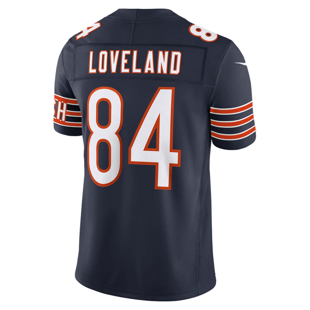 Men's Chicago Bears Colston Loveland Nike Navy Team Vapor F.U.S.E. Stitched Limited Jersey