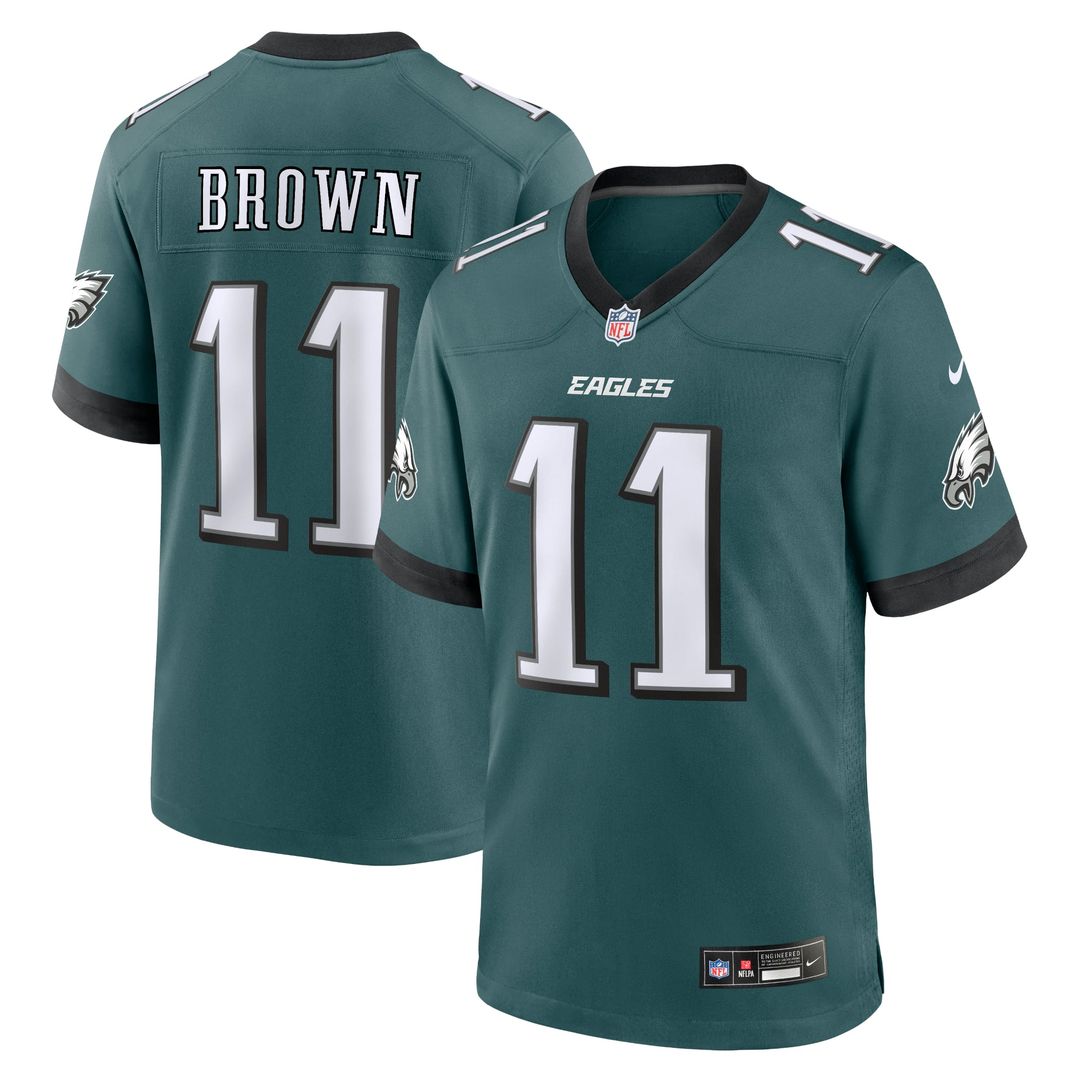 Men's Philadelphia Eagles A.J. Brown Nike Kelly Green Alternate Game Player Jersey
