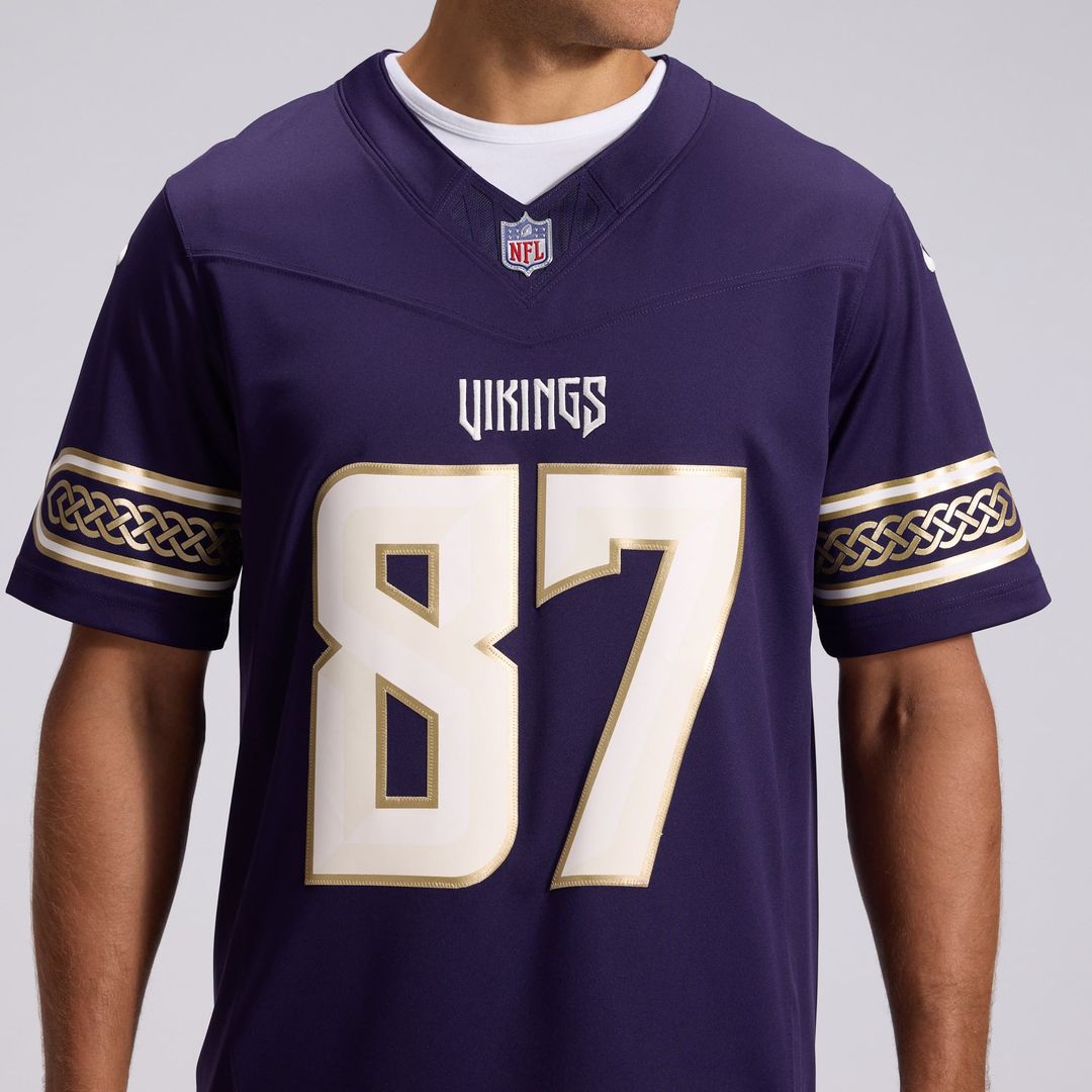 Men's Minnesota Vikings T.J. Hockenson Nike Purple 2026 Rivalries Collection Stitched Limited Jersey