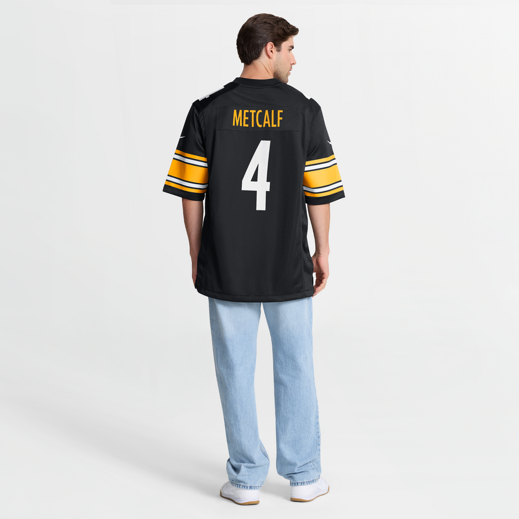 Men's Pittsburgh Steelers DK Metcalf Nike Black Game Player Jersey