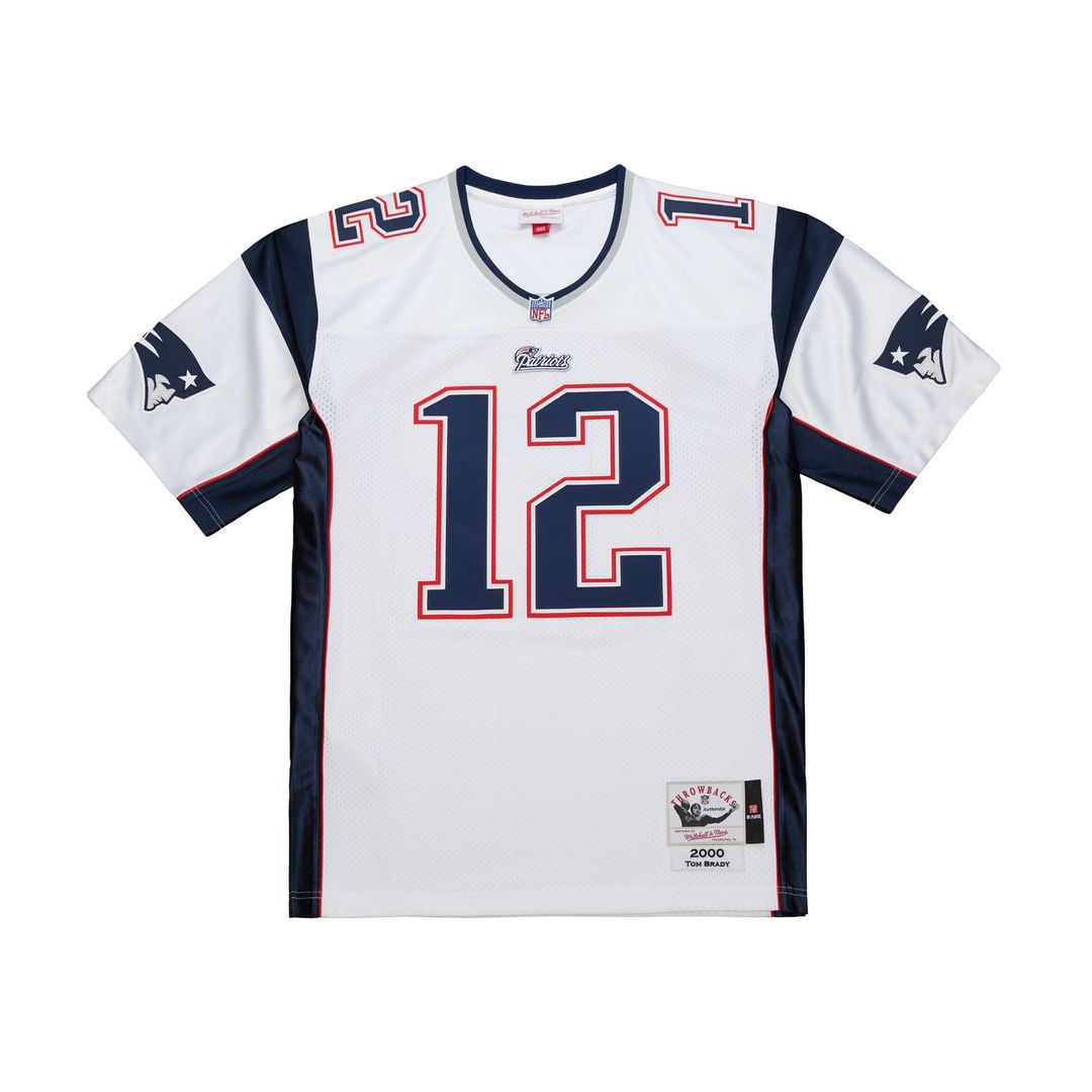 Men's New England Patriots Tom Brady Mitchell & Ness Navy Super Bowl XXXVI Authentic Throwback Jersey