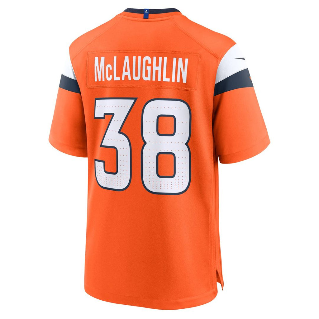 Men's Denver Broncos Jaleel McLaughlin Nike  Orange Team Game Jersey