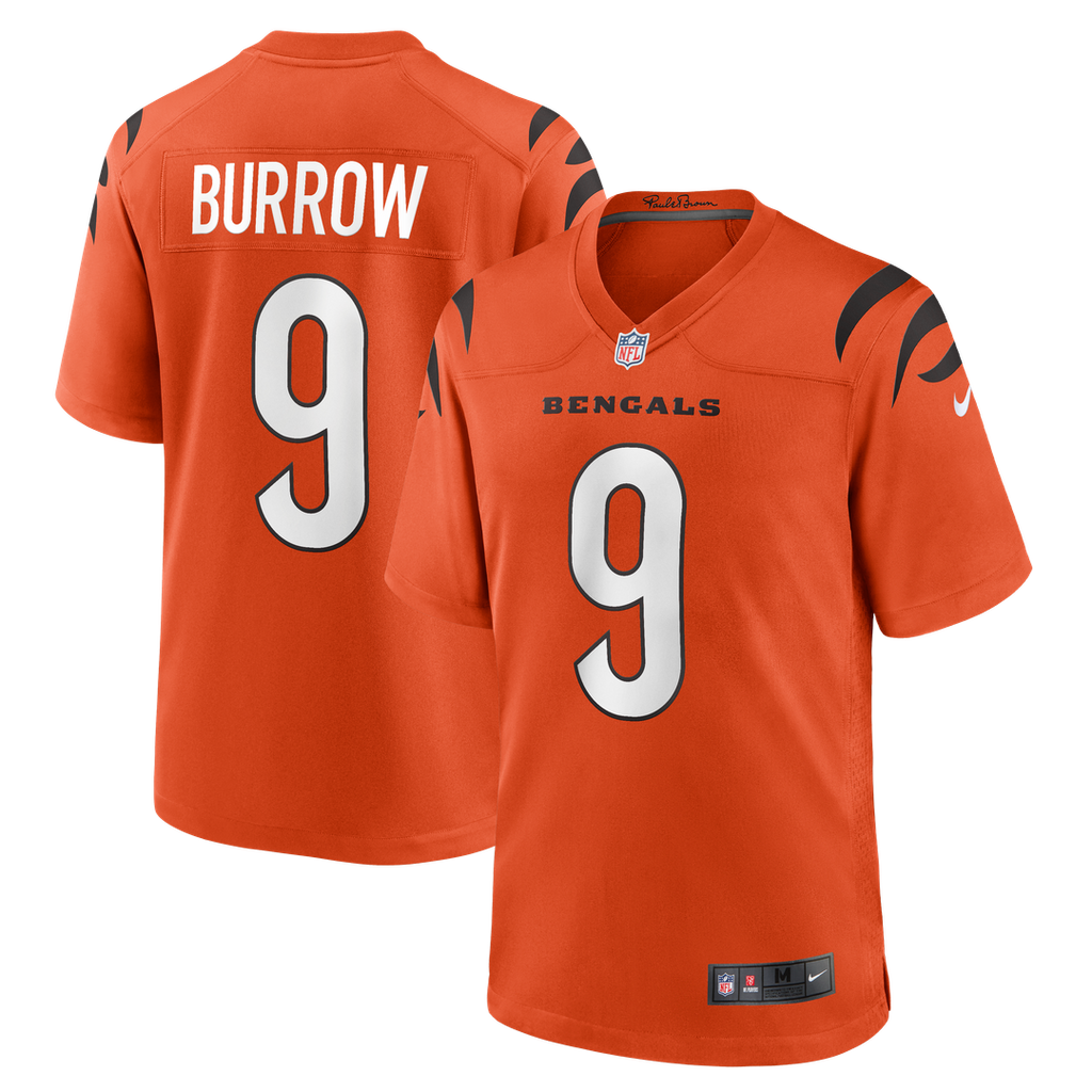 Men's Cincinnati Bengals Joe Burrow Nike Orange Alternate Game Jersey