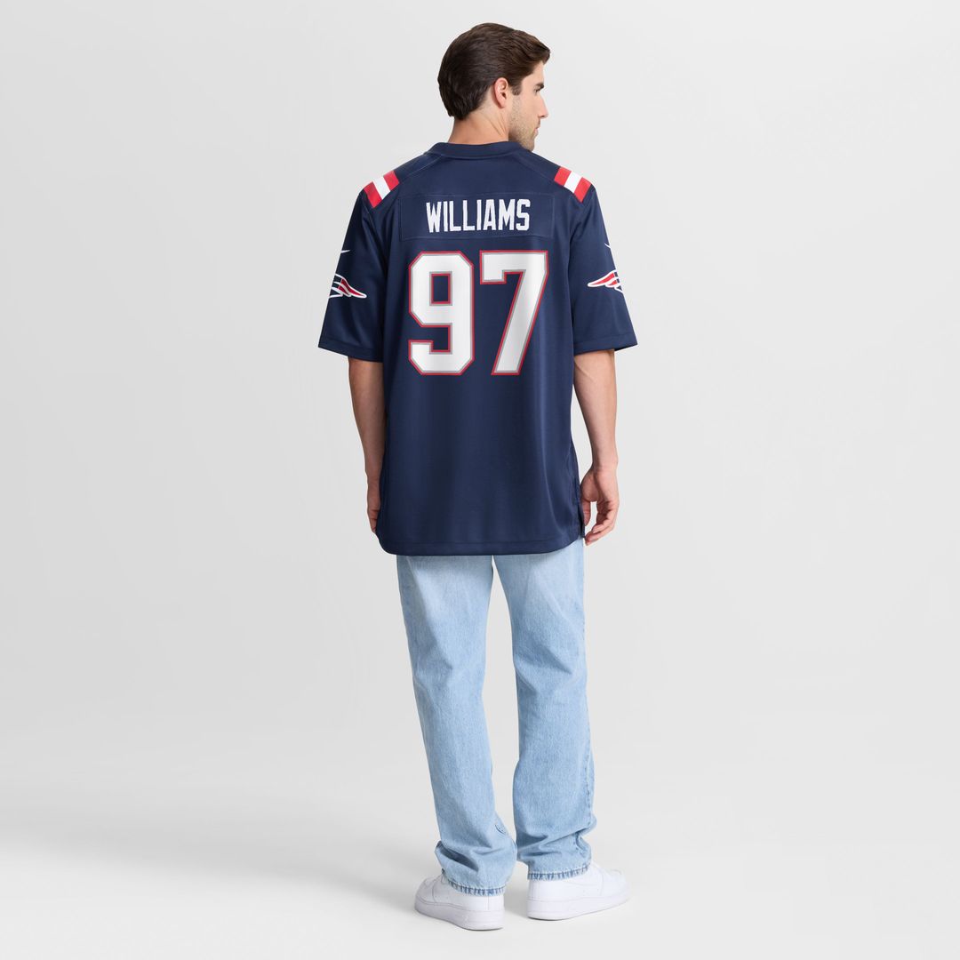 Men's New England Patriots Milton Williams Nike Navy Team Game Jersey