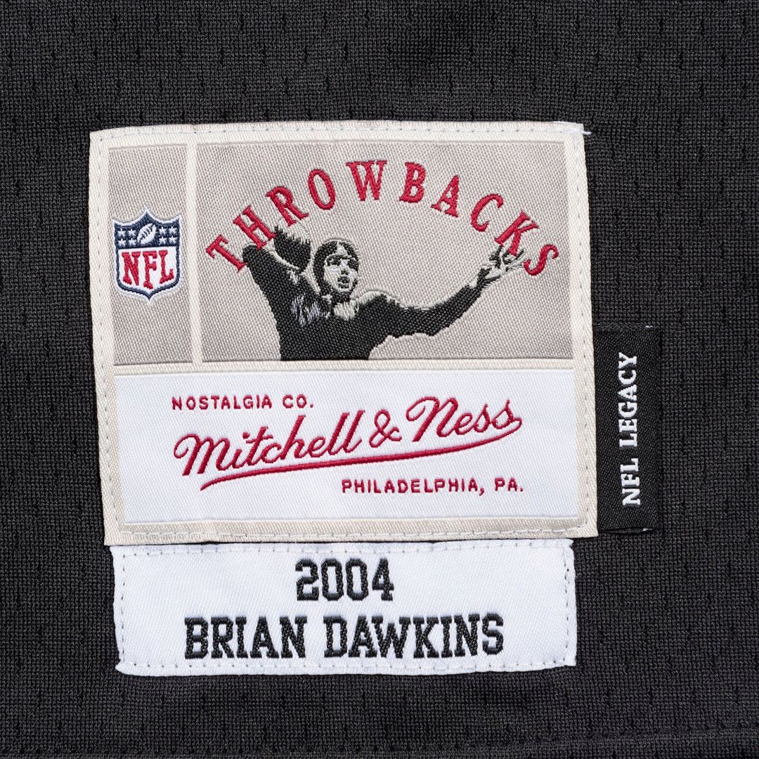 Men's Philadelphia Eagles Brian Dawkins Mitchell & Ness Black Legacy Replica Jersey