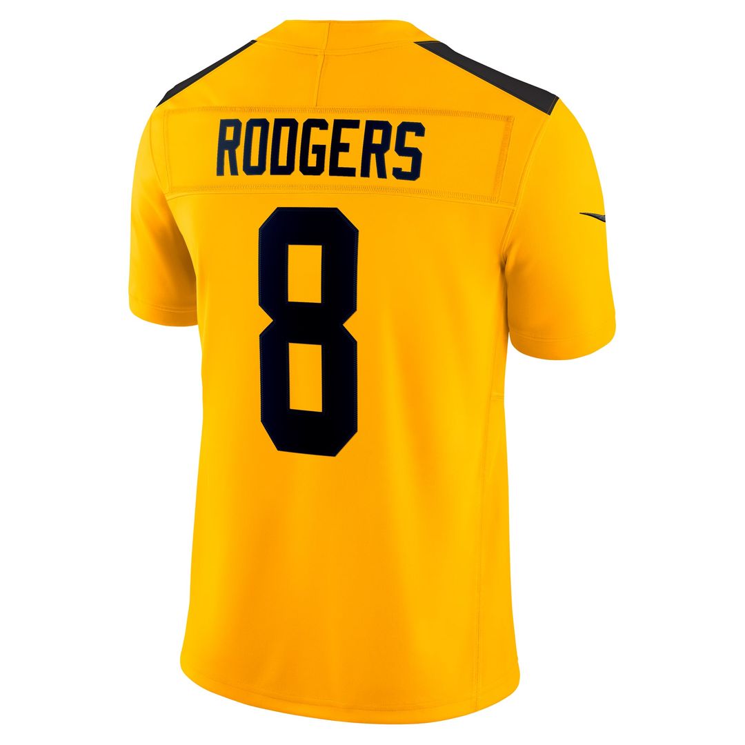 Men's Pittsburgh Steelers Aaron Rodgers Nike Gold Alternate Vapor F.U.S.E. Limited Jersey