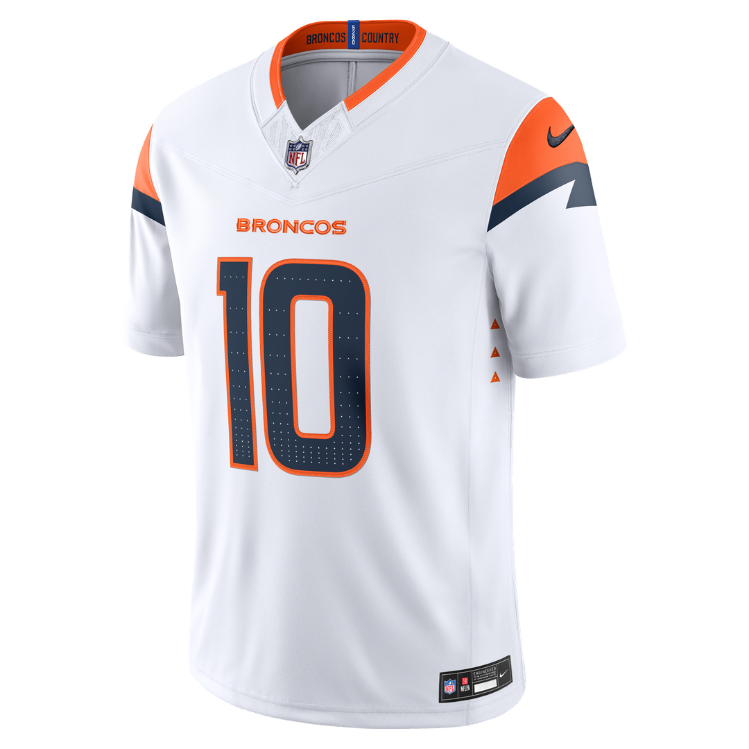 Men's Denver Broncos Bo Nix Nike Orange Alternate Mile High Collection 1977 Throwback Vapor F.U.S.E. Stitched Limited Jersey