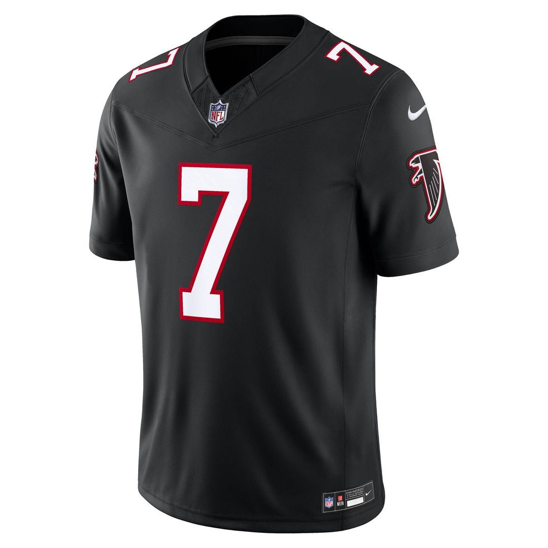 Men's Atlanta Falcons Bijan Robinson Nike Black Alternate Throwback Vapor F.U.S.E. Stitched Limited Jersey