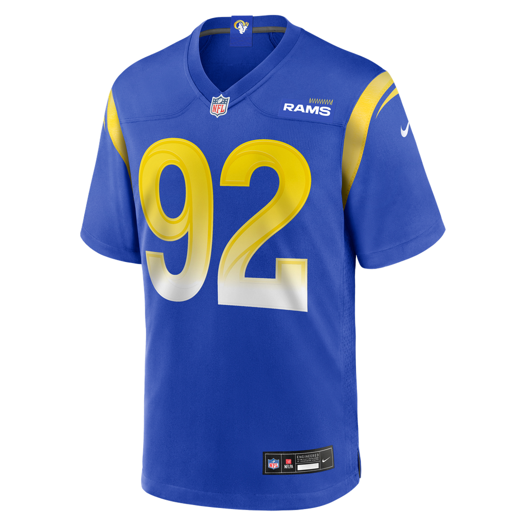 Men's Los Angeles Rams Harrison Mevis Nike  Royal Team Game Jersey