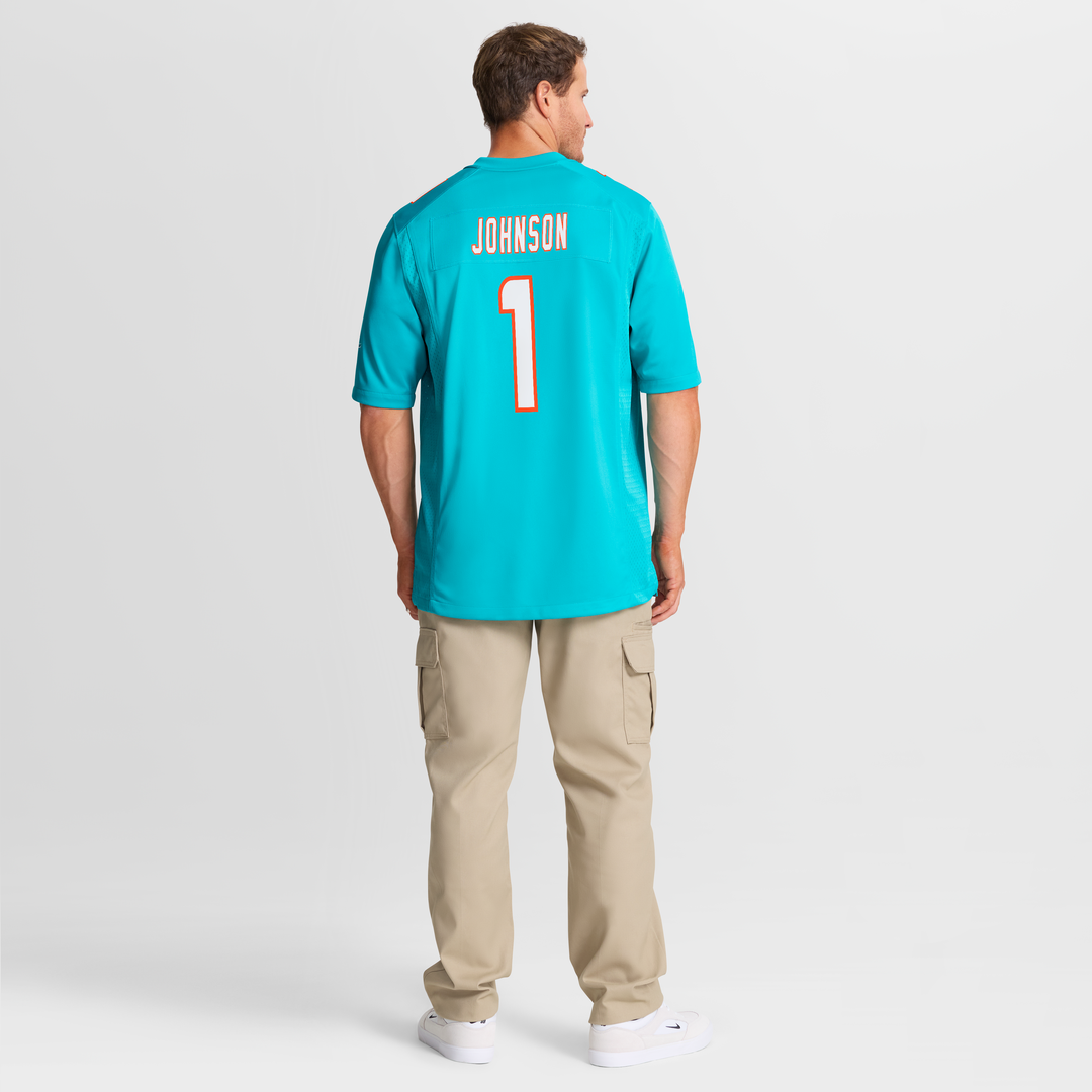 Men's Miami Dolphins Chris Johnson Nike Aqua Team Game Jersey