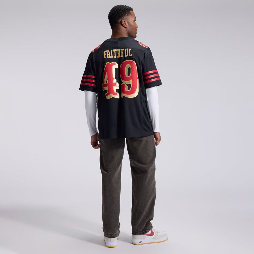 Men's San Francisco 49ers The Faithful Nike Black Rivalries Collection Stitched Limited Jersey