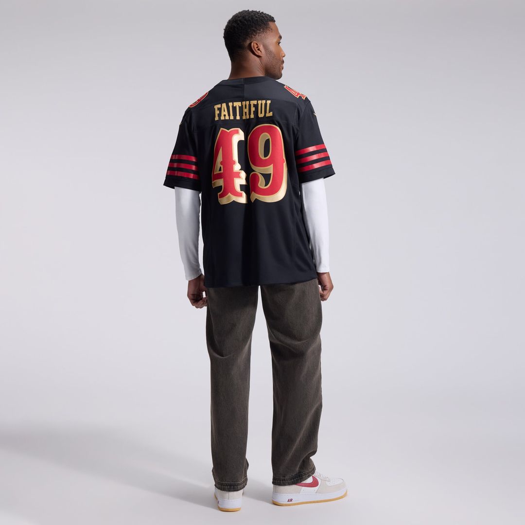 Men's San Francisco 49ers The Faithful Nike Black Rivalries Collection Stitched Limited Jersey