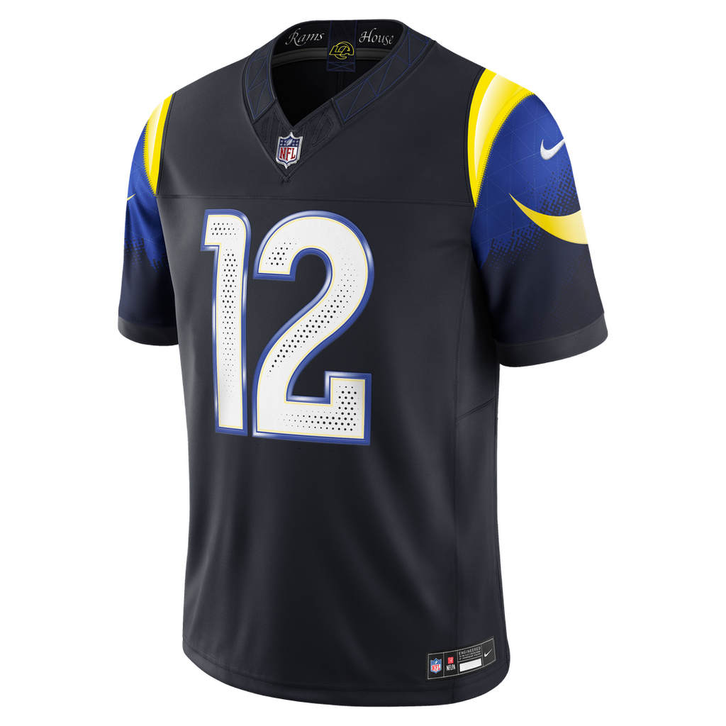 Men's Los Angeles Rams Puka Nacua Nike Dark Blue Rivalries Collection Stitched Limited Jersey