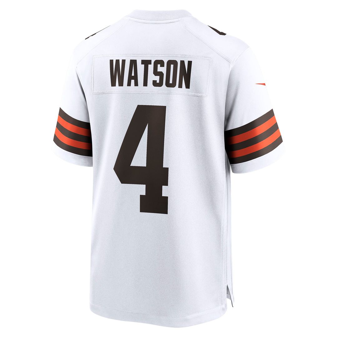 Men's Cleveland Browns Deshaun Watson Nike White Game Jersey