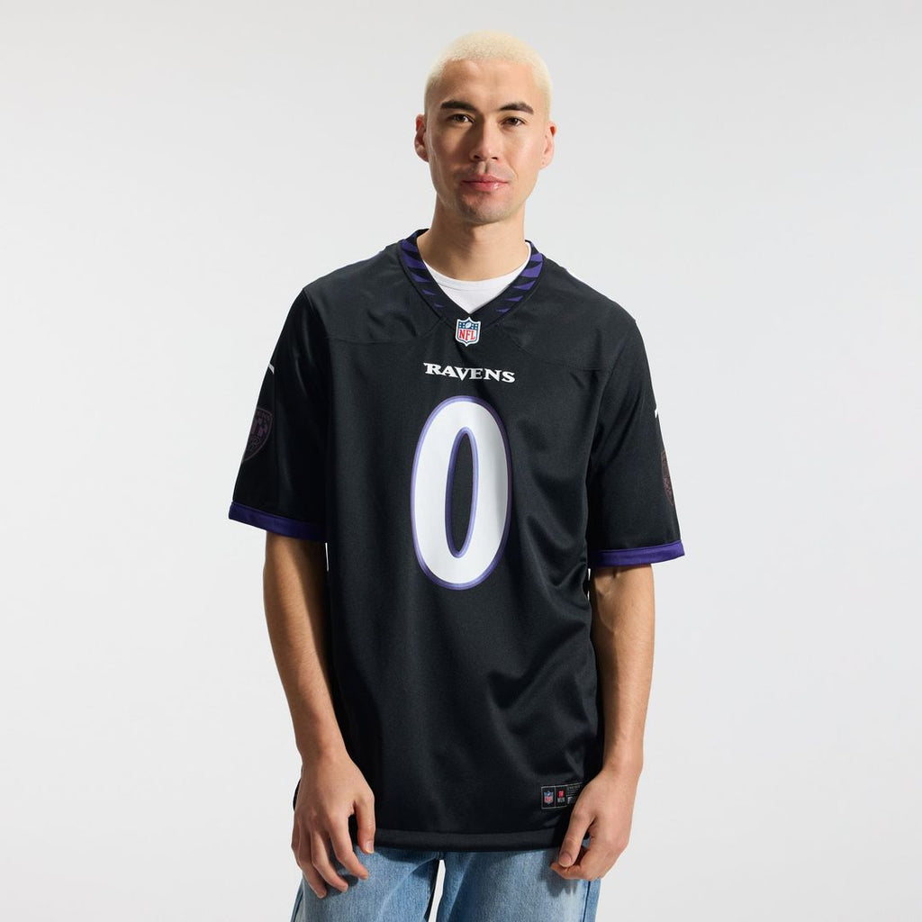 Men's Baltimore Ravens Roquan Smith Nike Purple Alternate Game Jersey