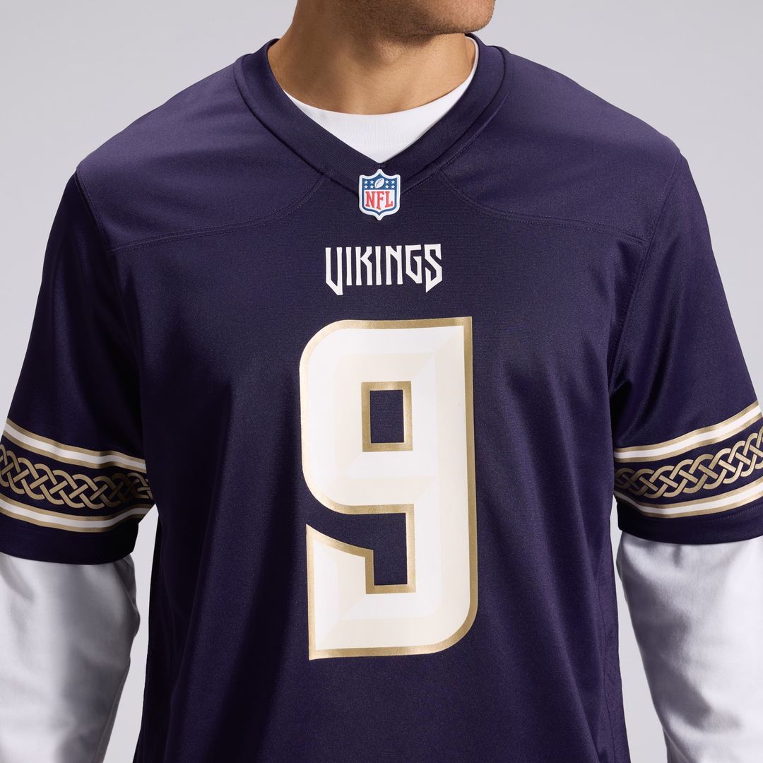 Men's Minnesota Vikings J.J McCarthy Nike Purple 2026 Rivalries Collection Game Jersey