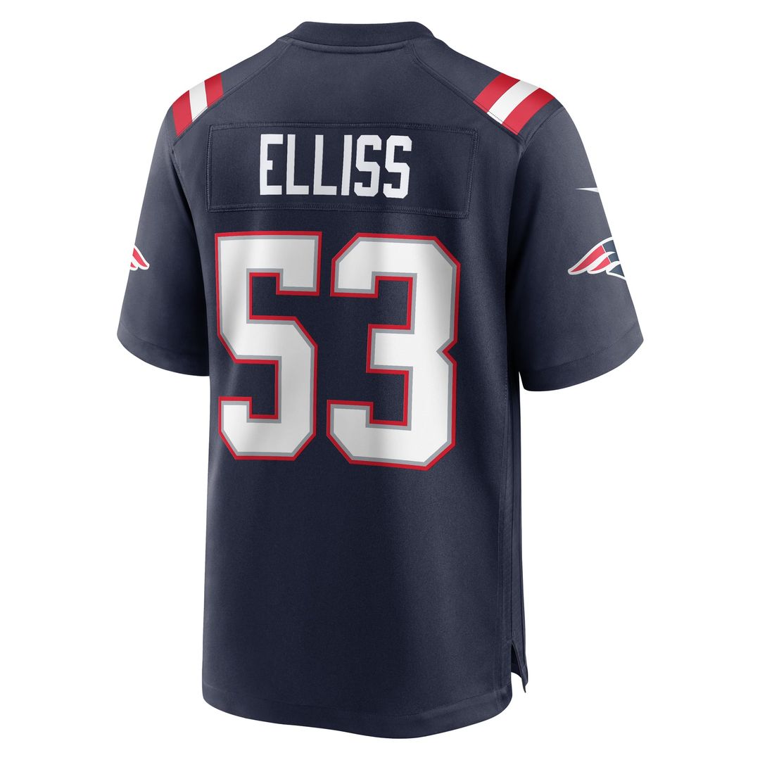 Men's New England Patriots Christian Elliss Nike  Navy  Game Jersey