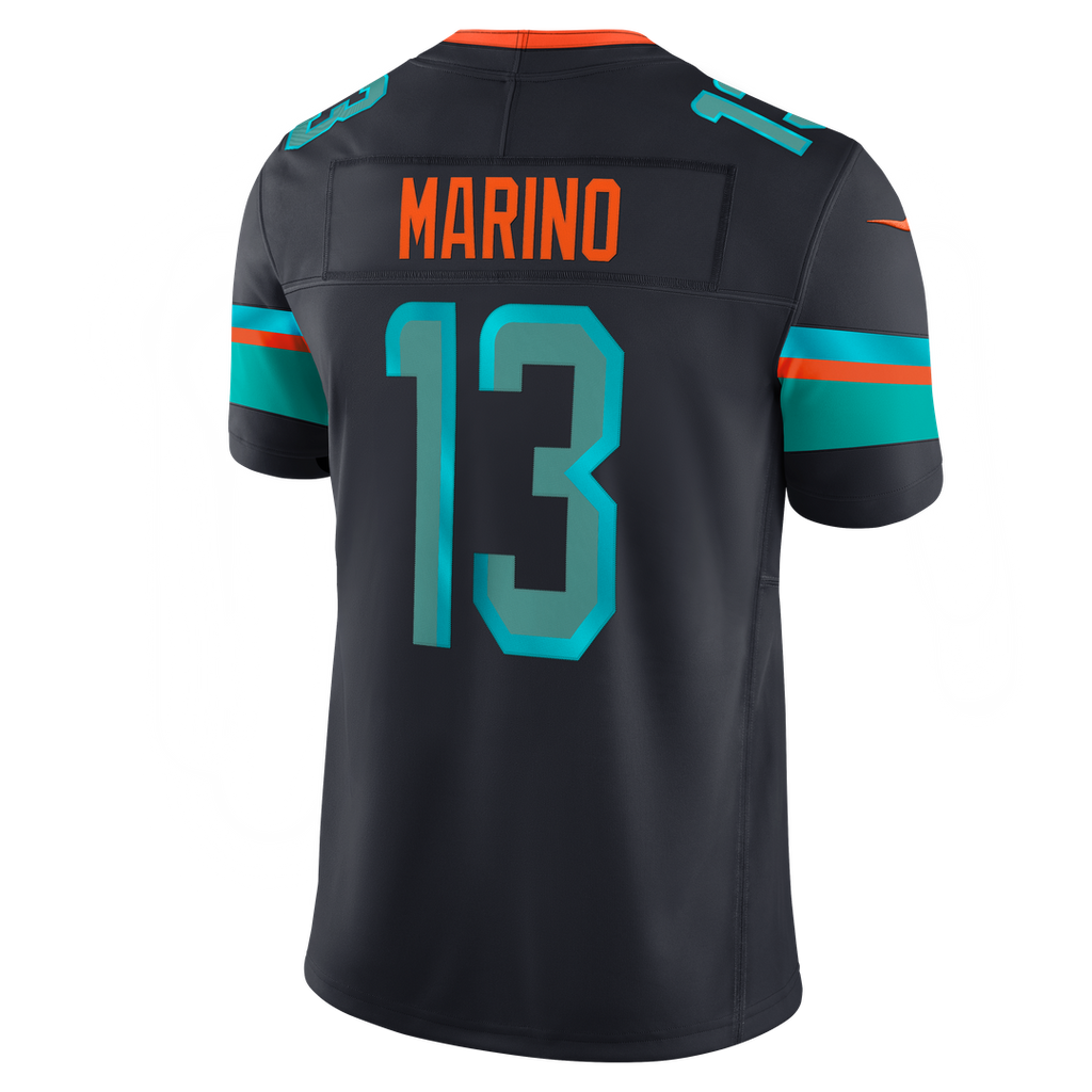 Men's Miami Dolphins Dan Marino Nike Navy Rivalries Collection Stitched Limited Jersey