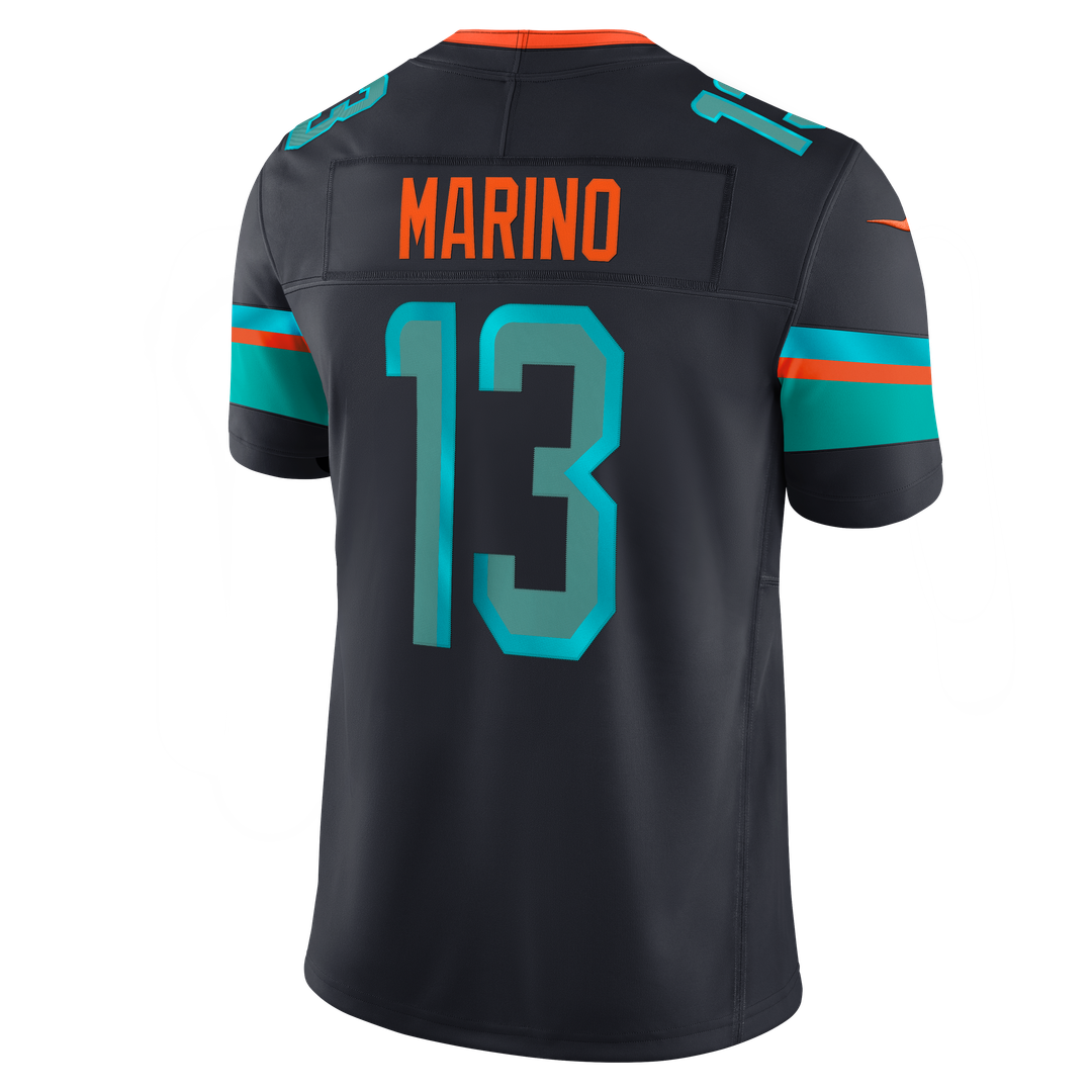 Men's Miami Dolphins Dan Marino Nike Navy Rivalries Collection Stitched Limited Jersey