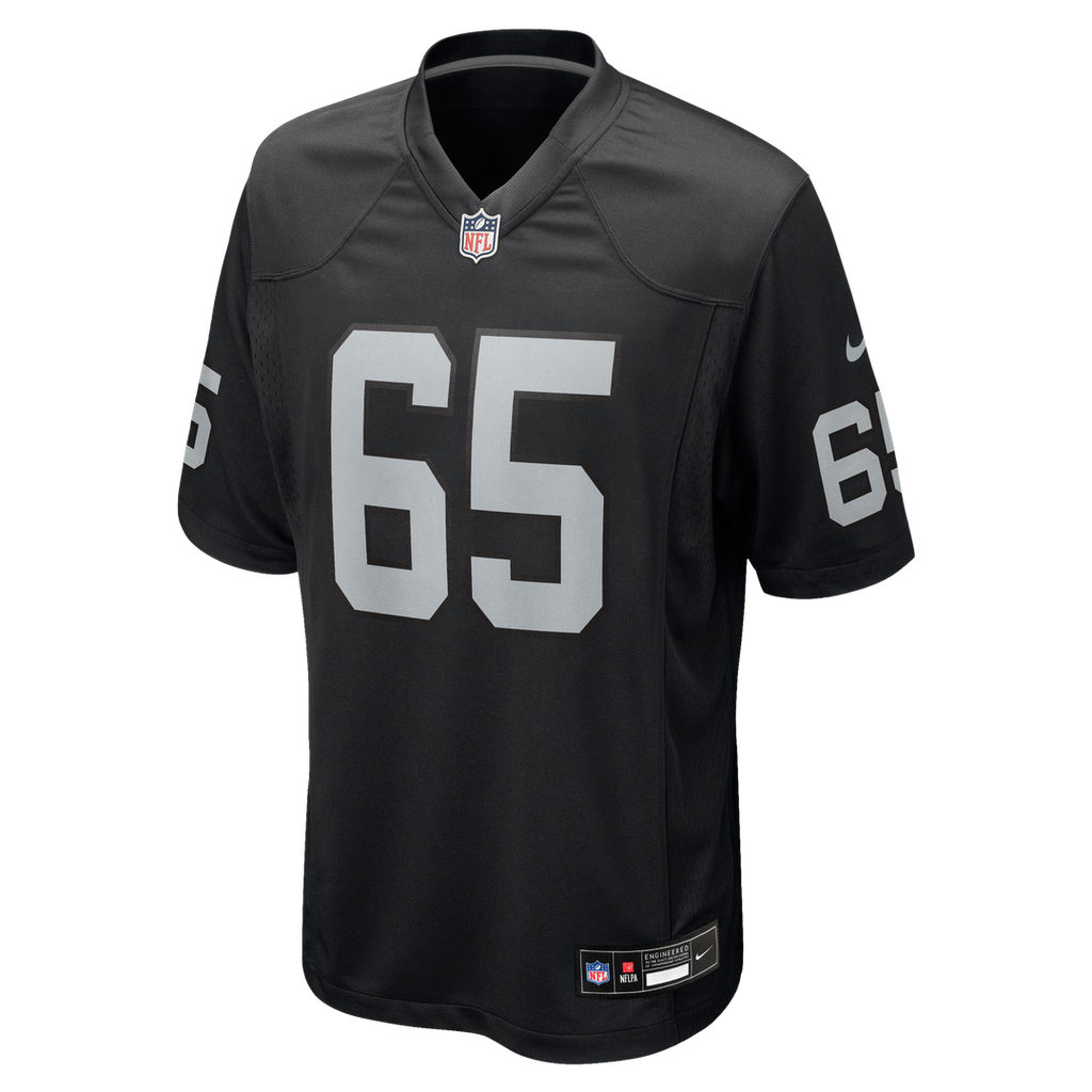 Men's Las Vegas Raiders Tyler Linderbaum Nike Black Team Game Jersey