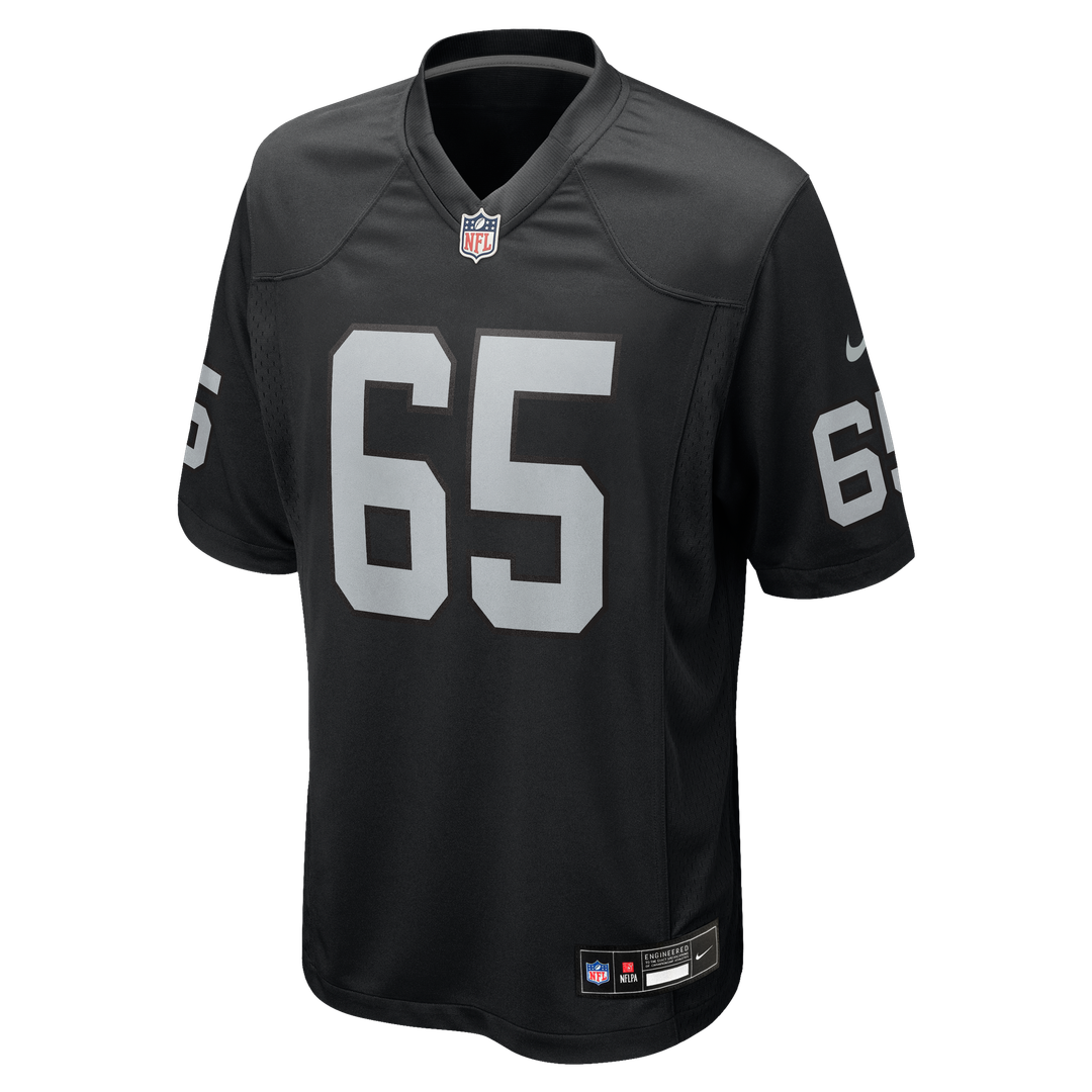 Men's Las Vegas Raiders Tyler Linderbaum Nike Black Team Game Jersey