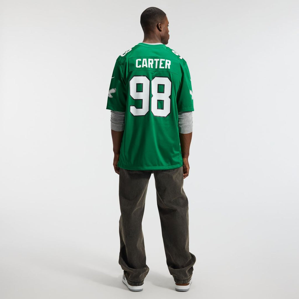 Men's Philadelphia Eagles Jalen Carter Nike  Midnight Green Team Game Jersey