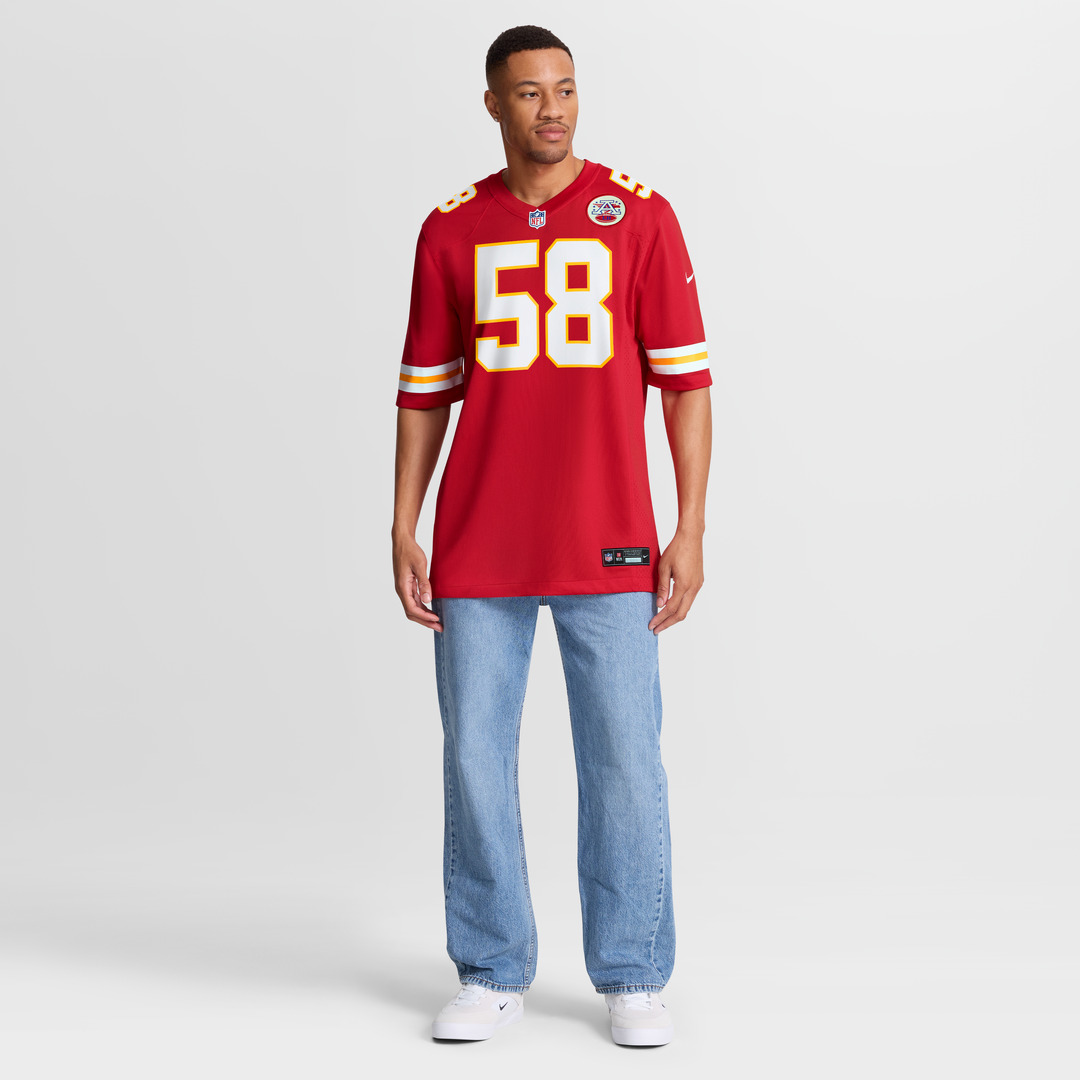 Men's Kansas City Chiefs Derrick Thomas Nike White Retired Player Game Jersey