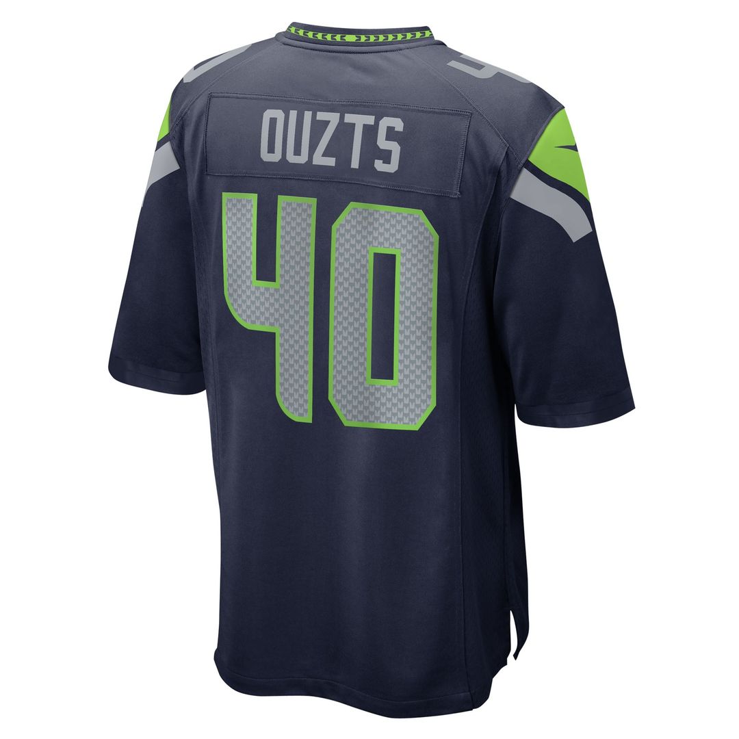 Men's Seattle Seahawks Robbie Ouzts Nike  College Navy Team Game Jersey