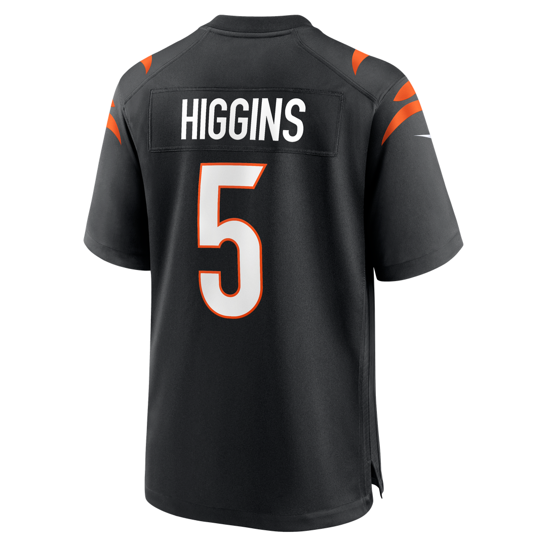 Men's Cincinnati Bengals Tee Higgins Nike Black Game Player Jersey