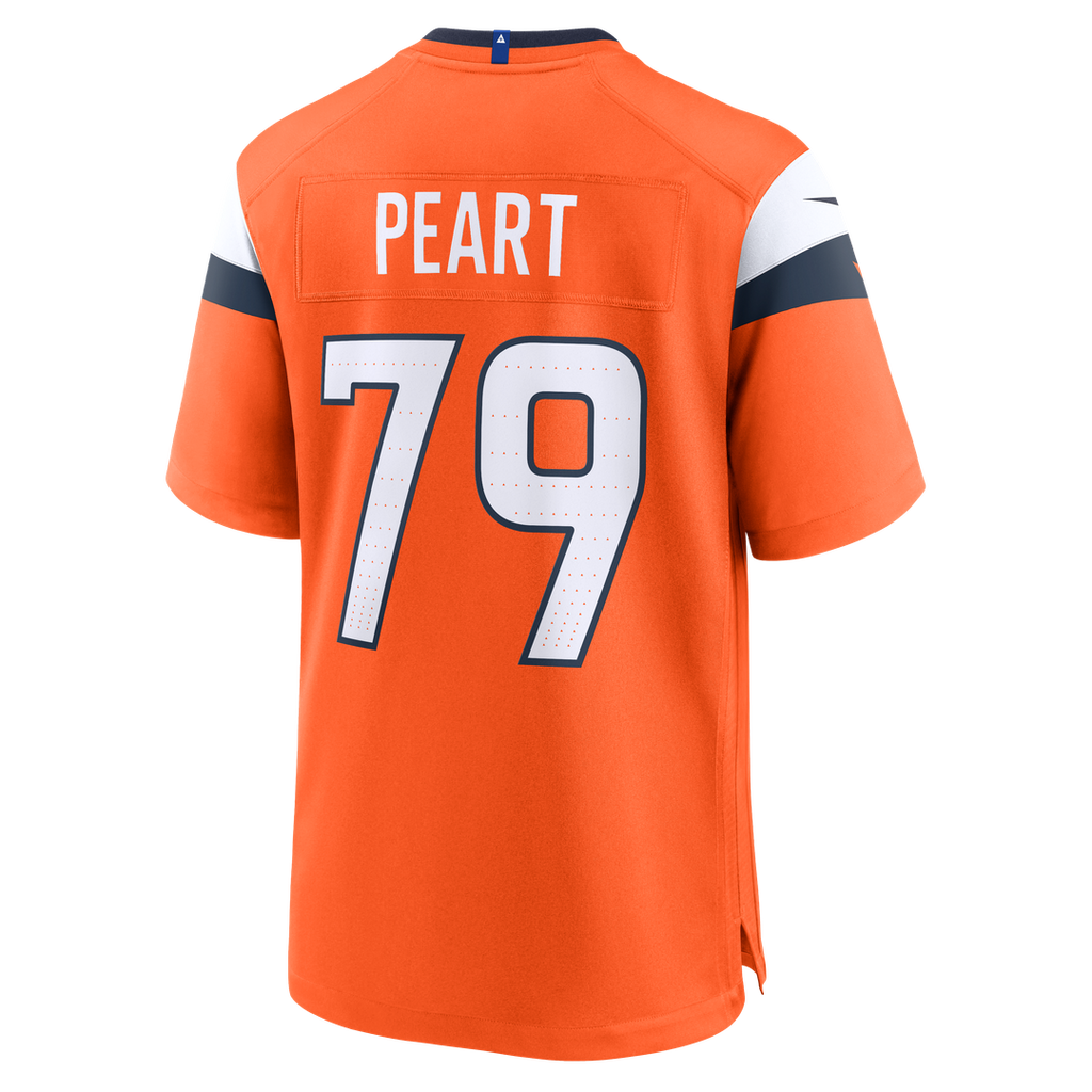 Men's Denver Broncos Matt Peart Nike  Orange Team Game Jersey