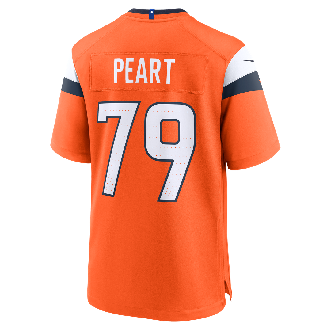 Men's Denver Broncos Matt Peart Nike  Orange Team Game Jersey