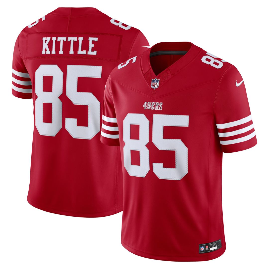 Men's San Francisco 49ers George Kittle Nike Scarlet Team Vapor F.U.S.E. Stitched Limited Jersey
