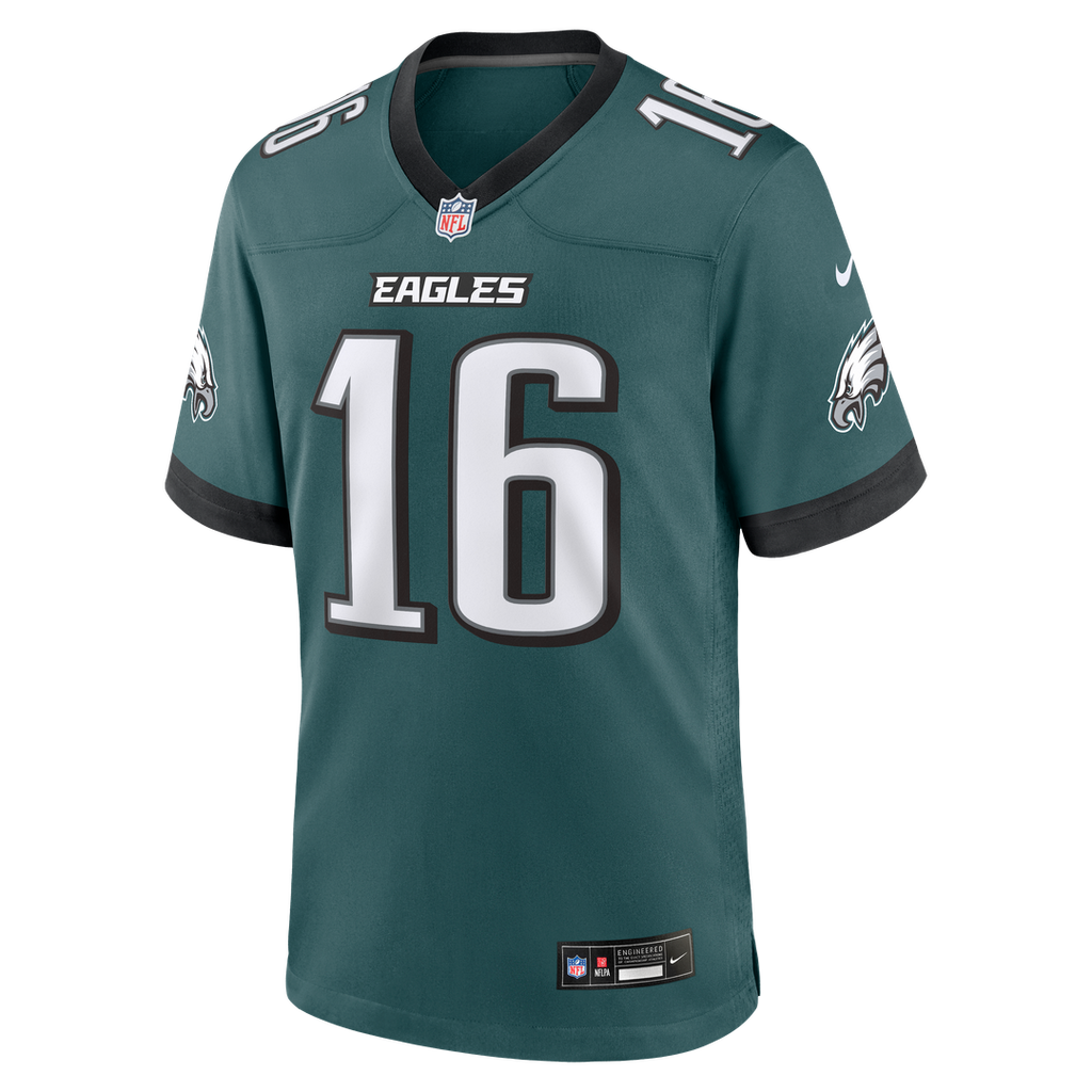 Men's Philadelphia Eagles Tanner McKee Nike  Midnight Green Team Game Jersey