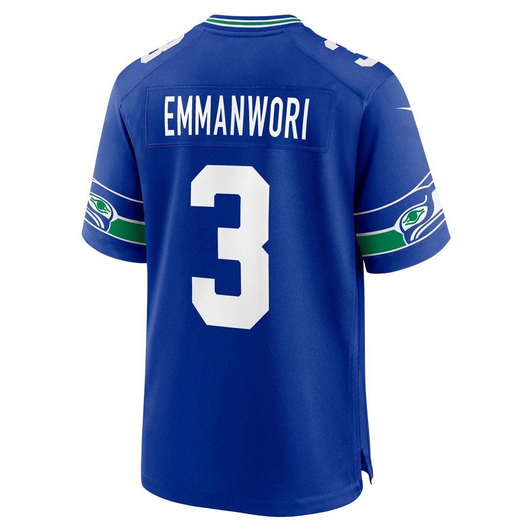 Men's Seattle Seahawks Nick Emmanwori Nike Royal Alternate Game Player Jersey