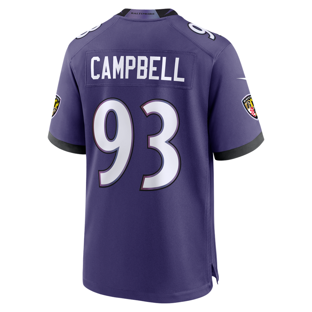 Men's Baltimore Ravens Calais Campbell Nike Purple Team Game Jersey