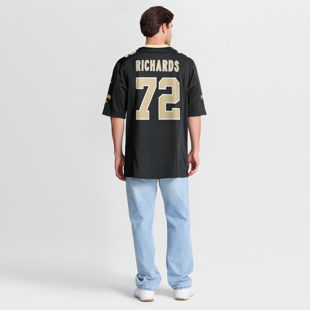Men's New Orleans Saints Asim Richards Nike  Black Team Game Jersey