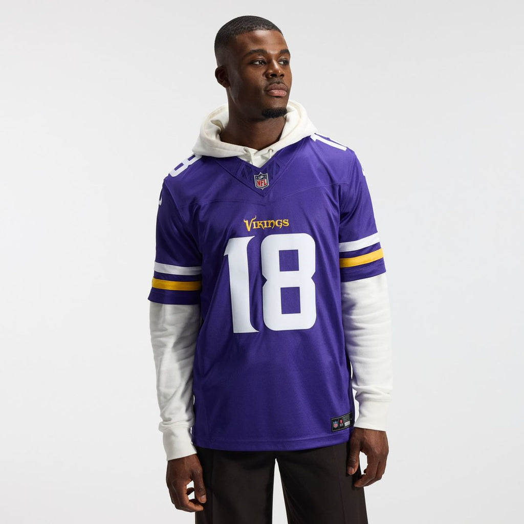 Men's Minnesota Vikings Justin Jefferson Nike White Alternate Vapor F.U.S.E. Stitched Limited Jersey