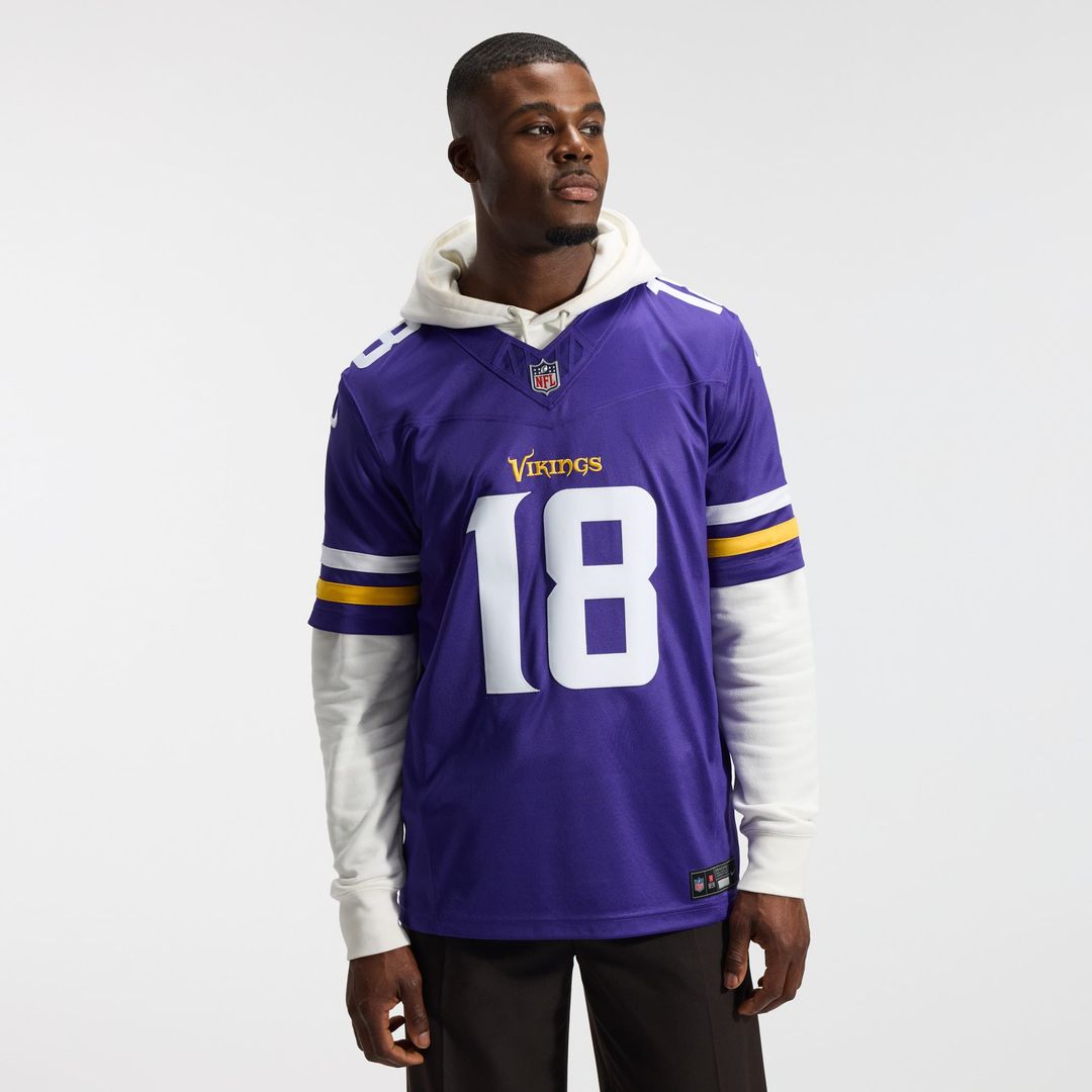 Men's Minnesota Vikings Justin Jefferson Nike White Alternate Vapor F.U.S.E. Stitched Limited Jersey