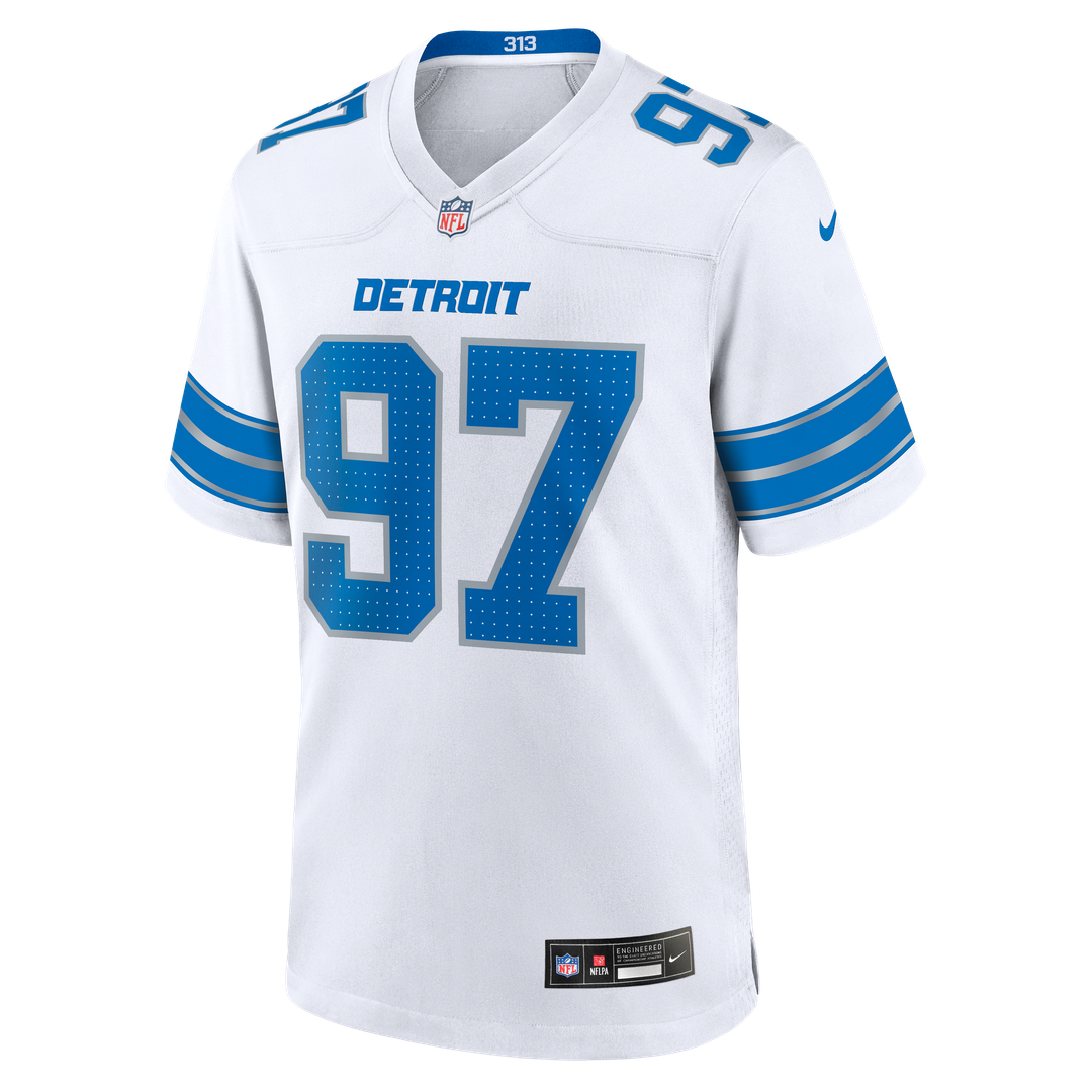 Men's Detroit Lions Aidan Hutchinson Nike White Game Jersey