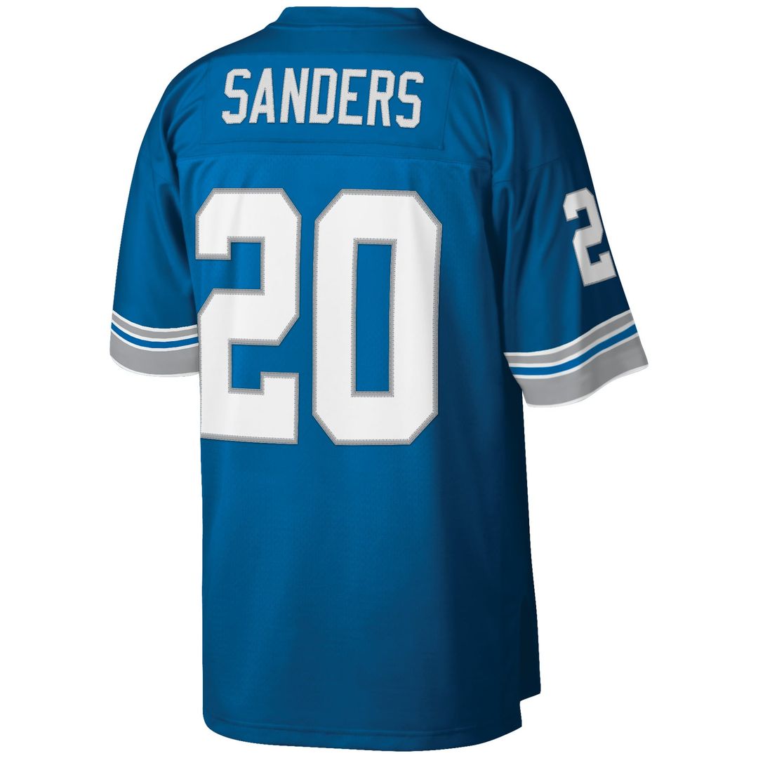 Men's Detroit Lions Barry Sanders Mitchell & Ness White Big & Tall 1996 Retired Player Replica Jersey