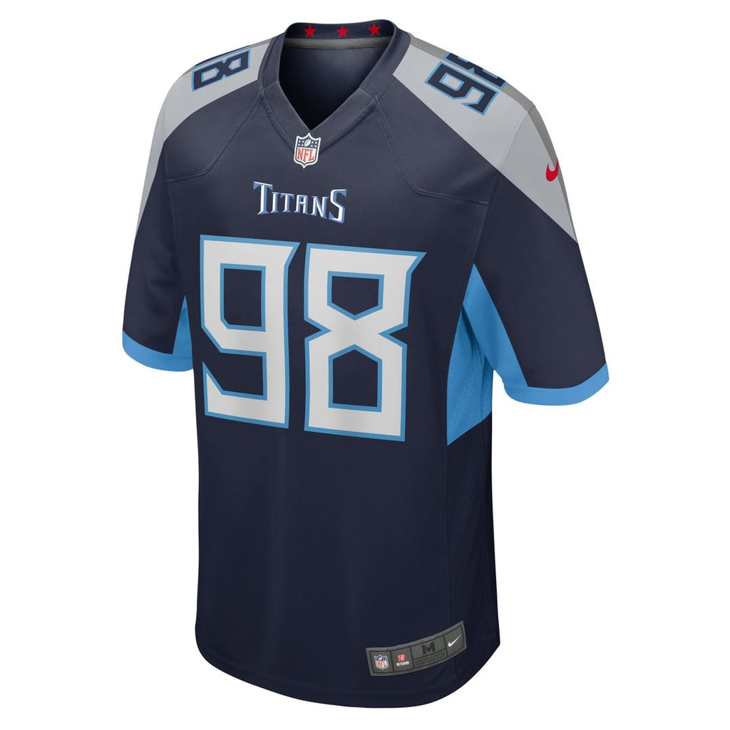 Men's Tennessee Titans Jeffery Simmons Nike  Navy  Game Jersey