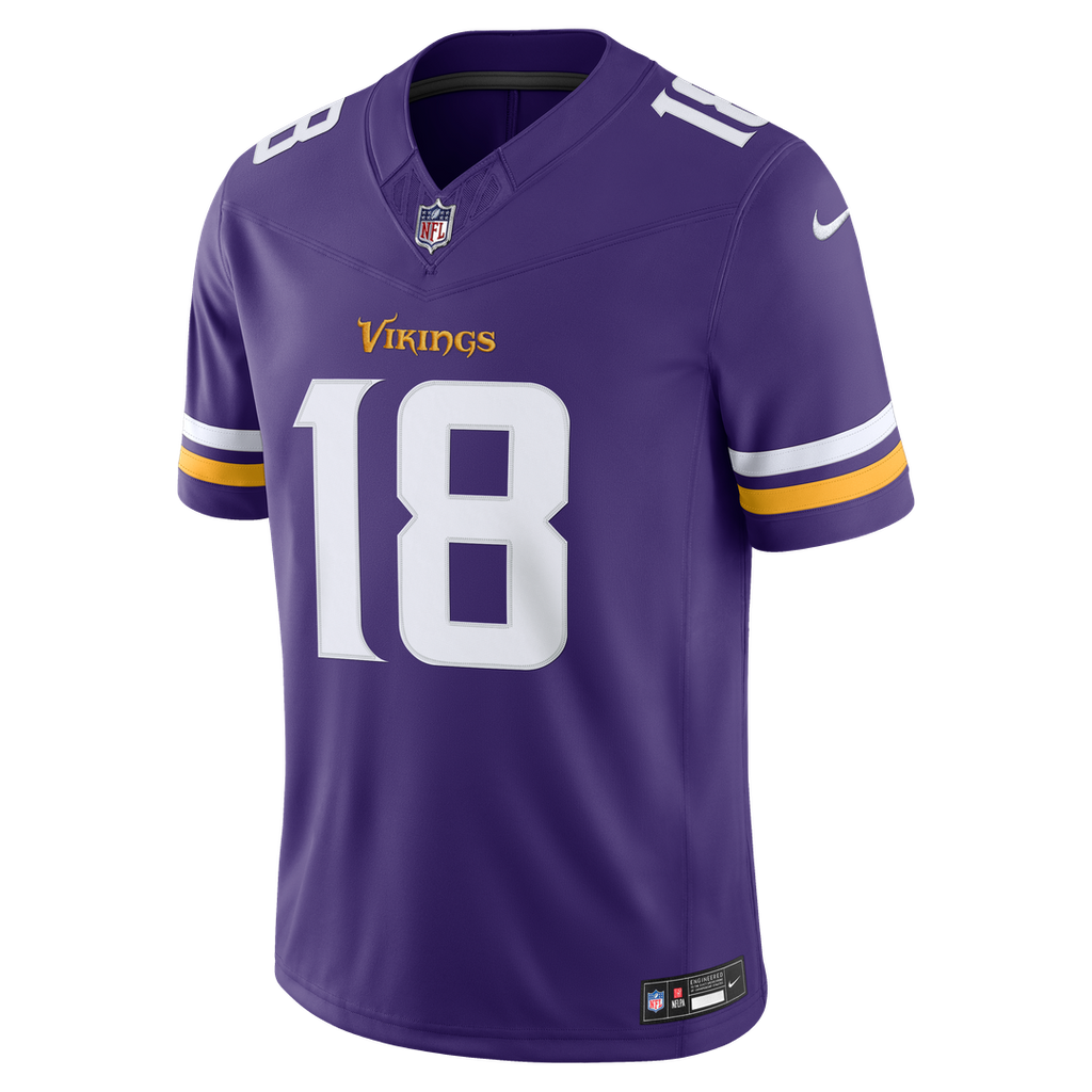 Men's Minnesota Vikings Justin Jefferson Nike White Alternate Vapor F.U.S.E. Stitched Limited Jersey