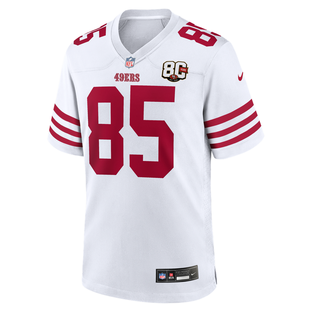 Men's San Francisco 49ers George Kittle Nike Scarlet 80th Anniversary Game Jersey